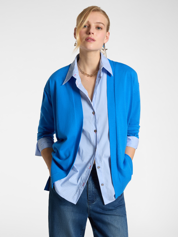 Cardigan lungo aperto davanti