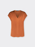 Blusa in raso con scollo a V image number 4
