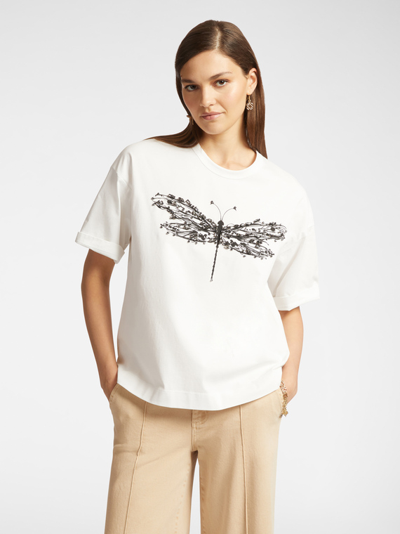 T-shirt con libellula