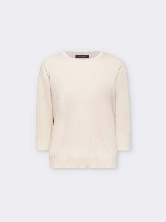 Maglia lurex con maniche a tre quarti