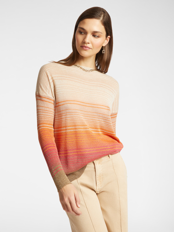 Maglia a righe sfumate