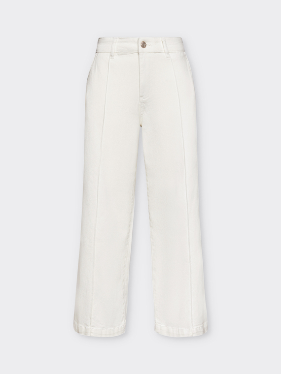 Pantaloni wide leg cropped