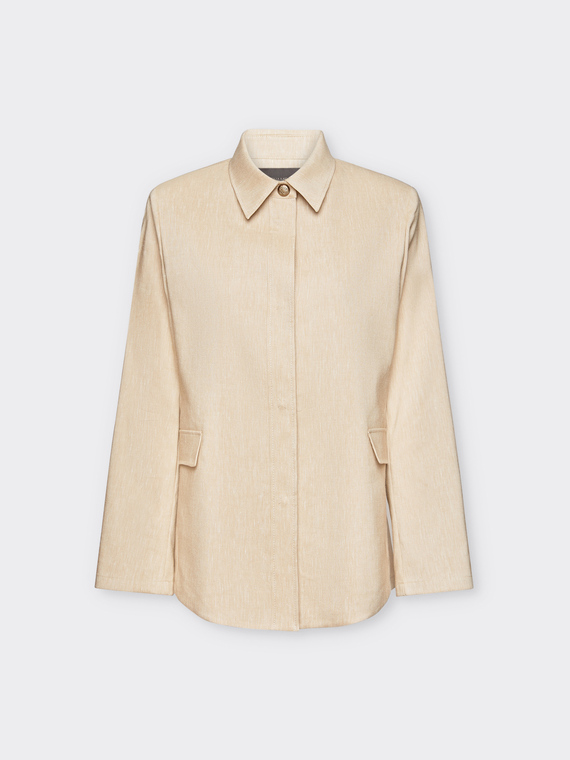 Giacca camicia lino stretch