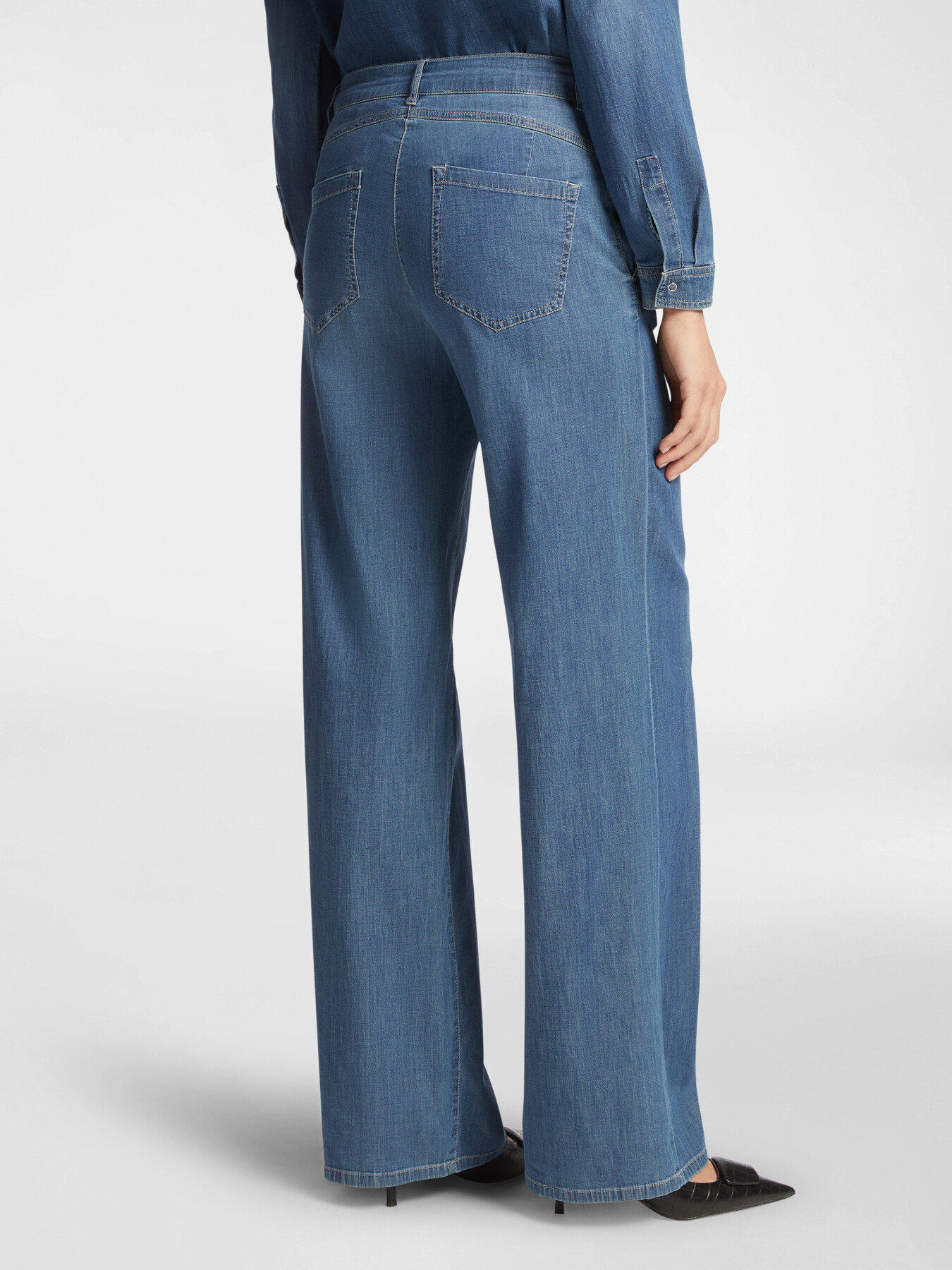 Jeans 5 tasche wide leg, "Wanda" image number 1