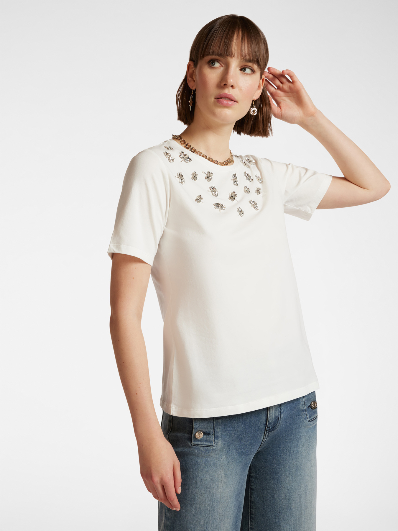 T-shirt con ricamo libellule image number 0
