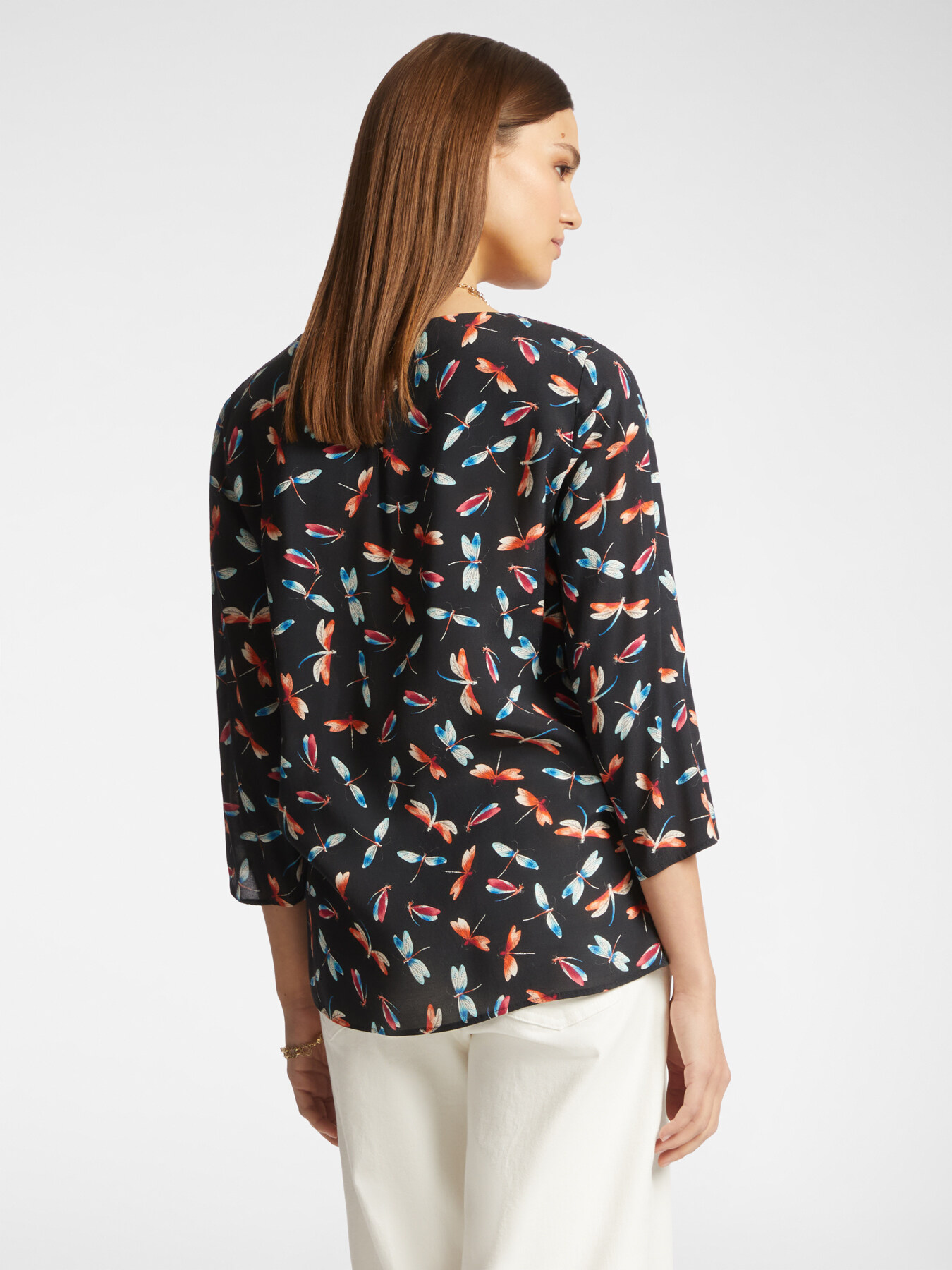 Blusa dalla stampa libellule image number 1