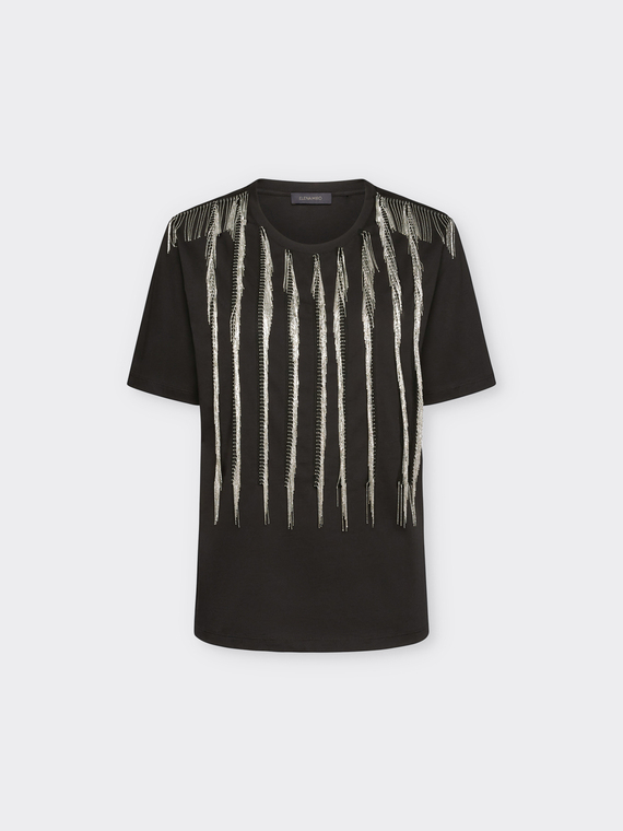 T-shirt con frange