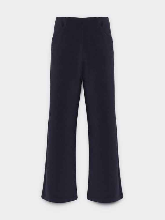 Pantaloni pull on cropped in scuba leggero