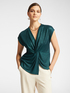 T-shirt lurex con nodo davanti image number 0