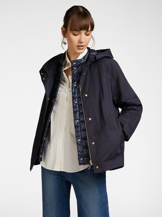 Parka layering in cotone