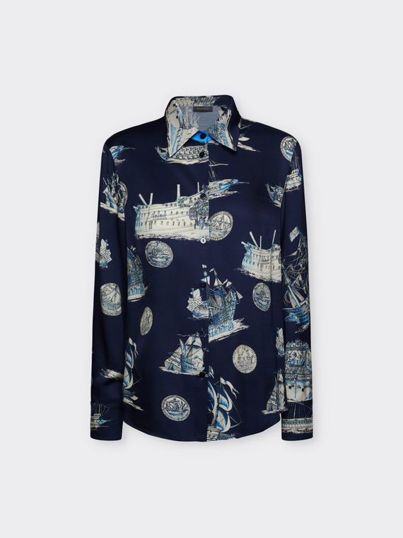Camicia dalla stampa veliero