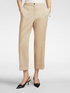 Pantaloni cropped in lino stretch con risvolto image number 2