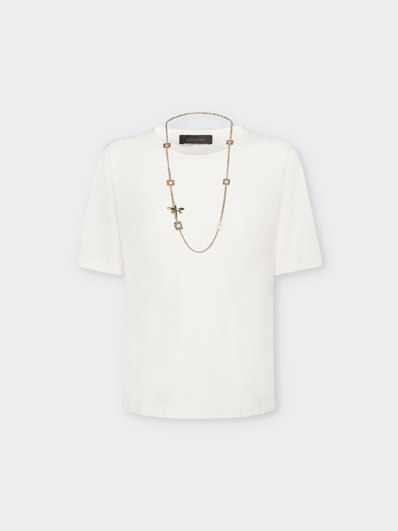 T-shirt con collana