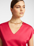 Blusa in raso con scollo a V image number 3