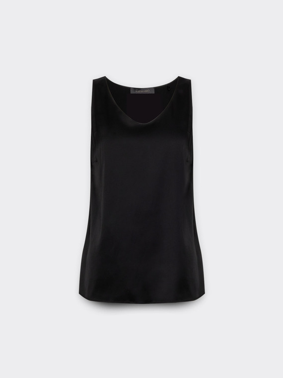Top V neck in viscosa stretch
