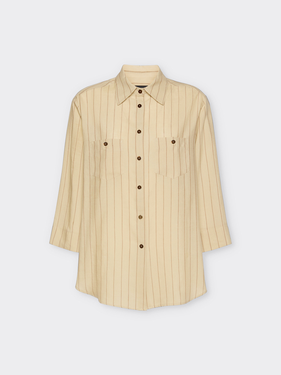 Camicia gessata con taschini