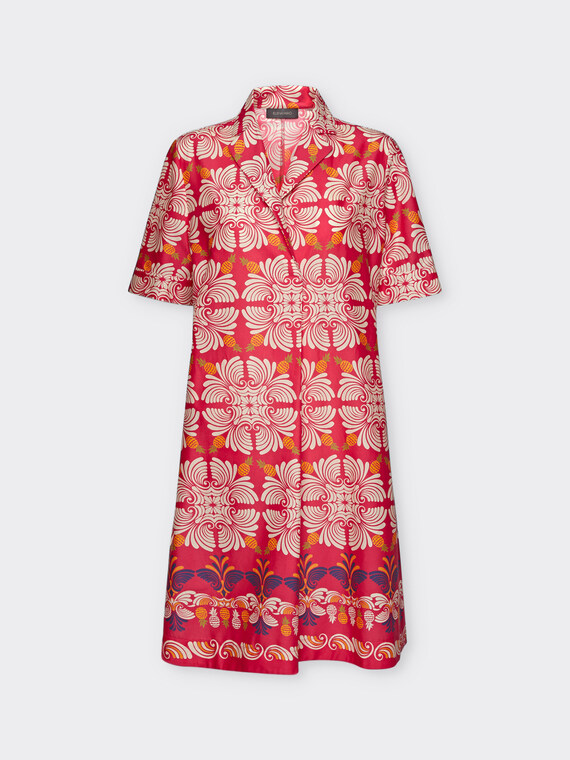 Abito stampato in cotone stretch