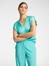 Blusa in raso con scollo a V image number 0