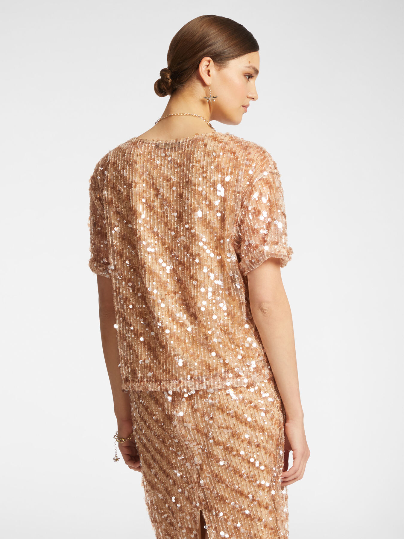 Blusa in paillettes image number 1