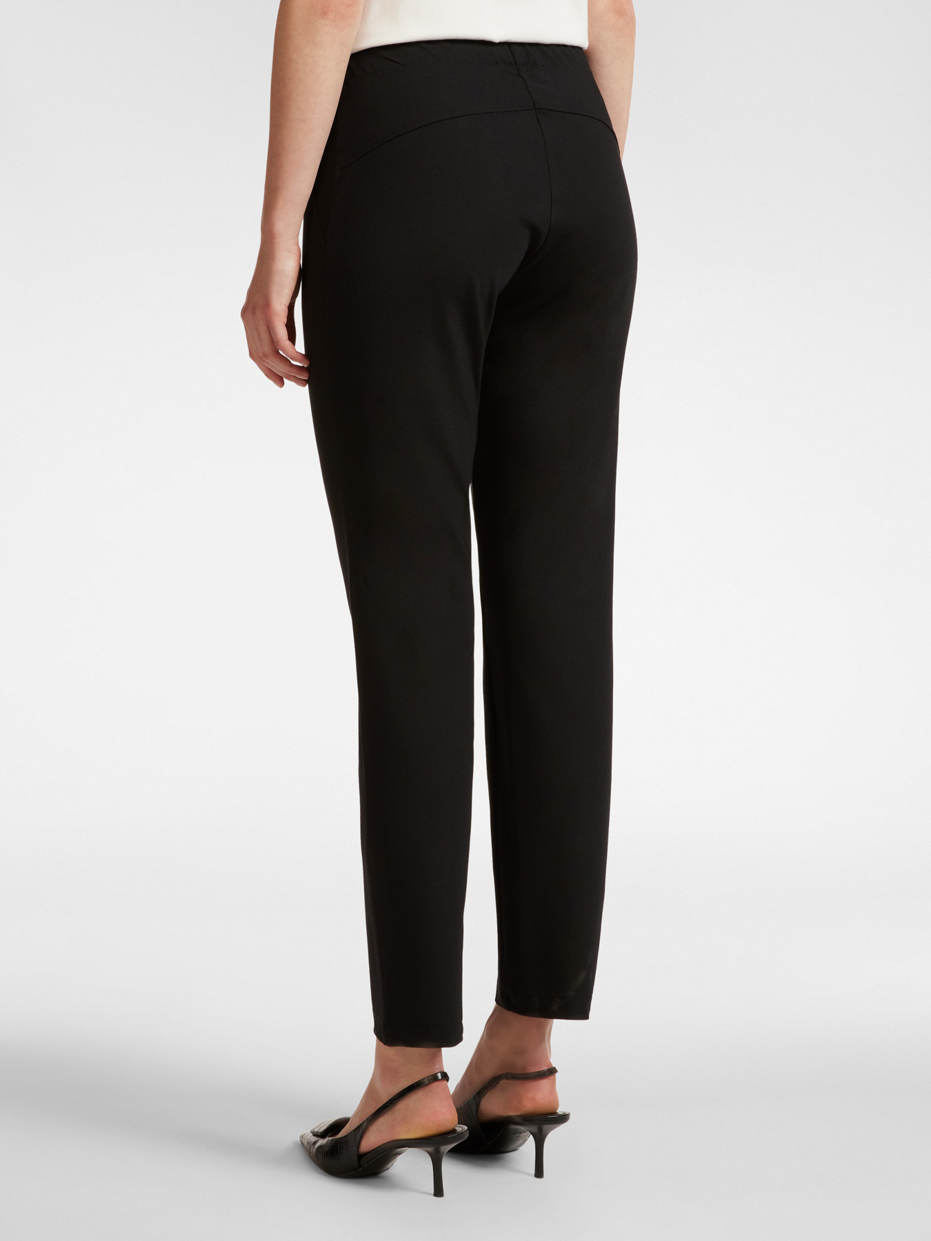 Pantaloni slim fit in punto Milano image number 1