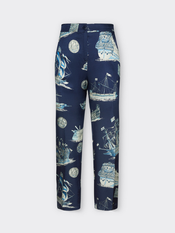 Pantaloni dalla stampa veliero