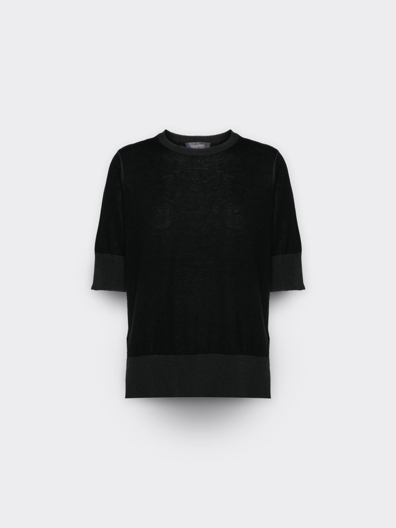 Kurzärmeliger Wollpullover image number 4