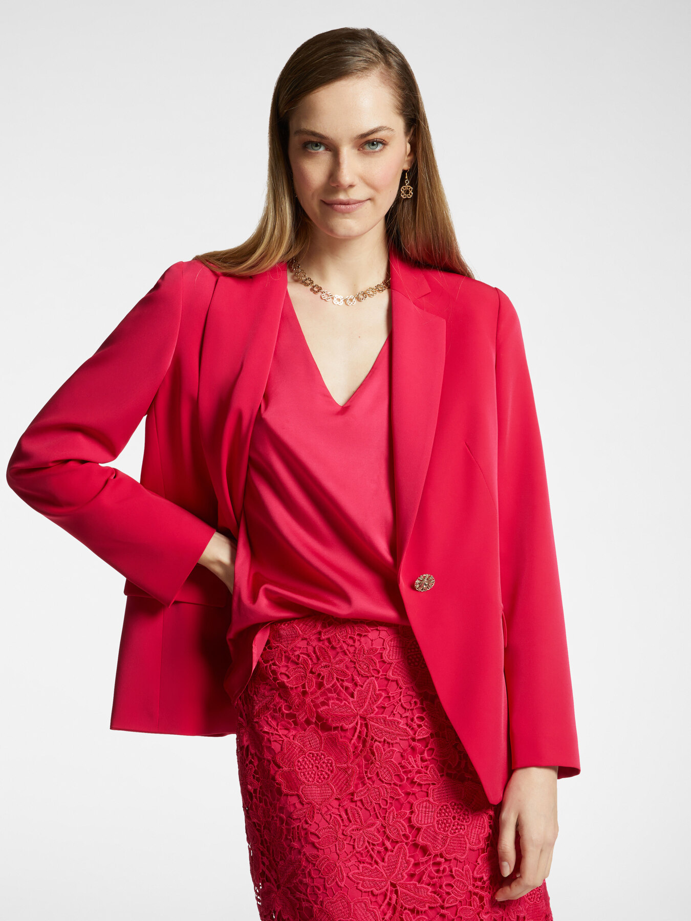 Blazer in cady stretch image number 0