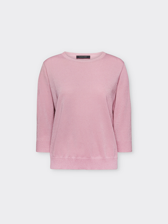 Maglia lurex con maniche a tre quarti