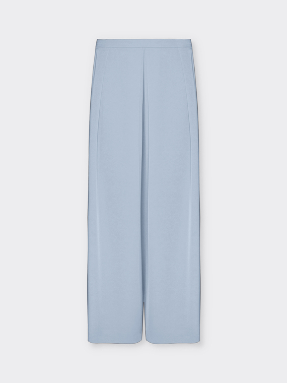 Pantaloni ampi cropped con pieghe