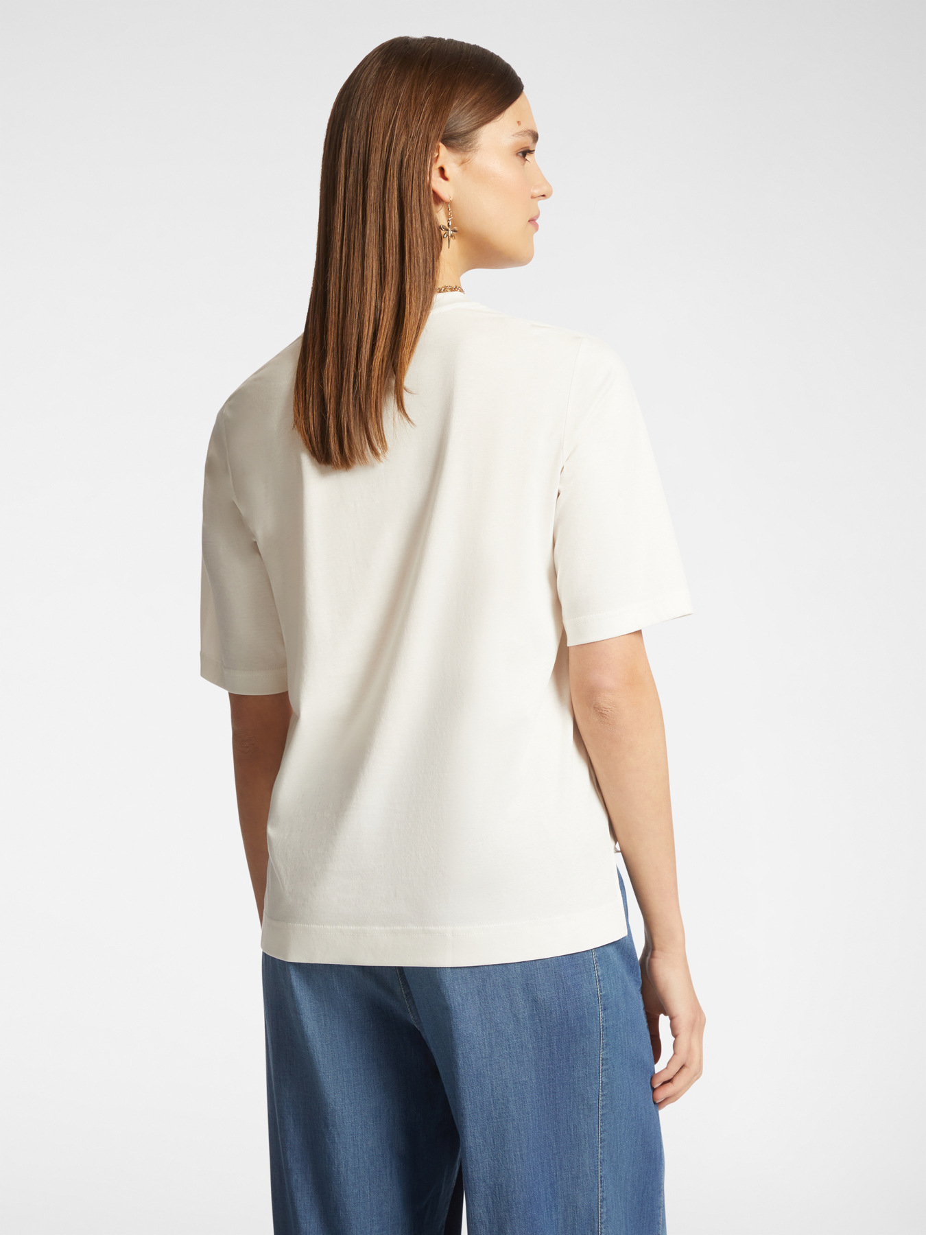 T-shirt con piccola libellula in strass image number 1