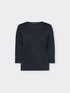 Maglia lurex con maniche a tre quarti image number 4