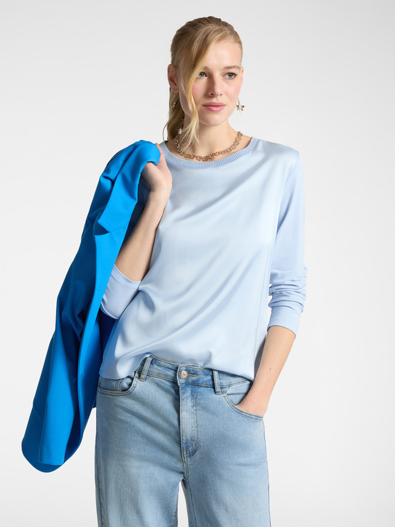 T-shirt in due tessuti