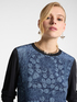 T-shirt in due tessuti con stampa image number 3