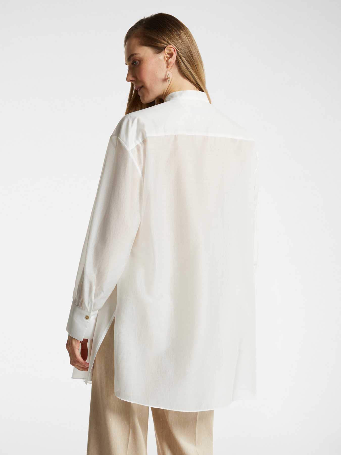 Camicia lunga con pieghe image number 1