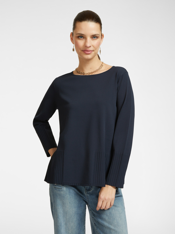 Maglia con dettagli a coste