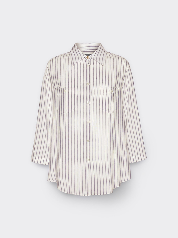 Camicia a righe con taschini