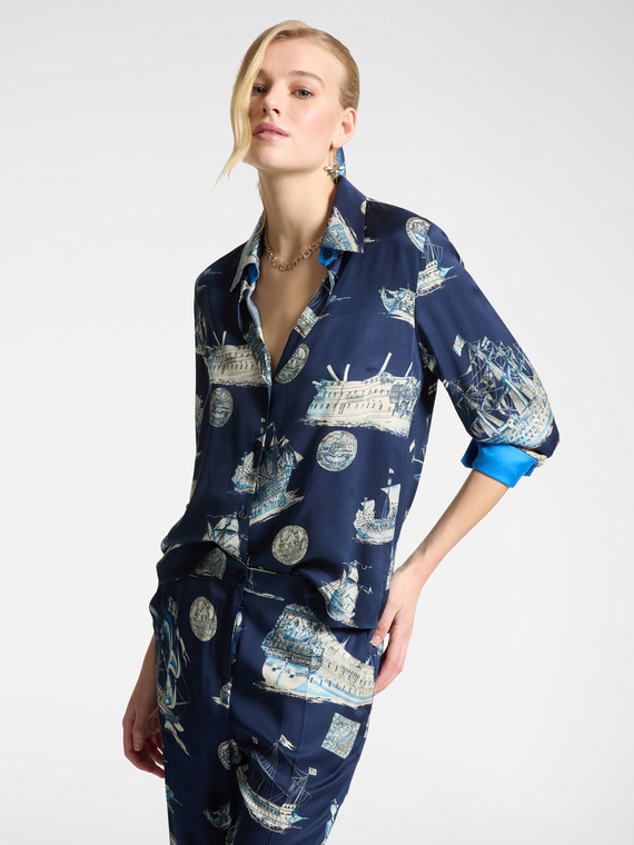 Camicia dalla stampa veliero