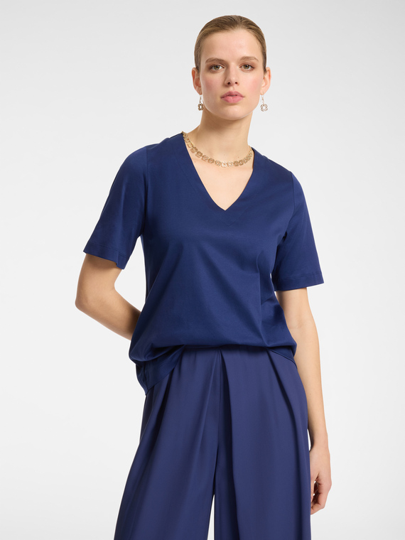 T-shirt con scollo a V