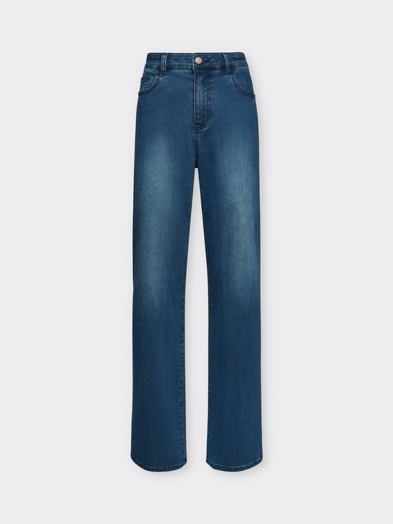 Jeans 5 tasche mid wide leg, "Wanda"