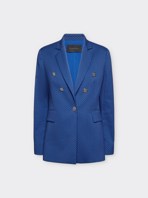 Blazer jacquard con bottoni