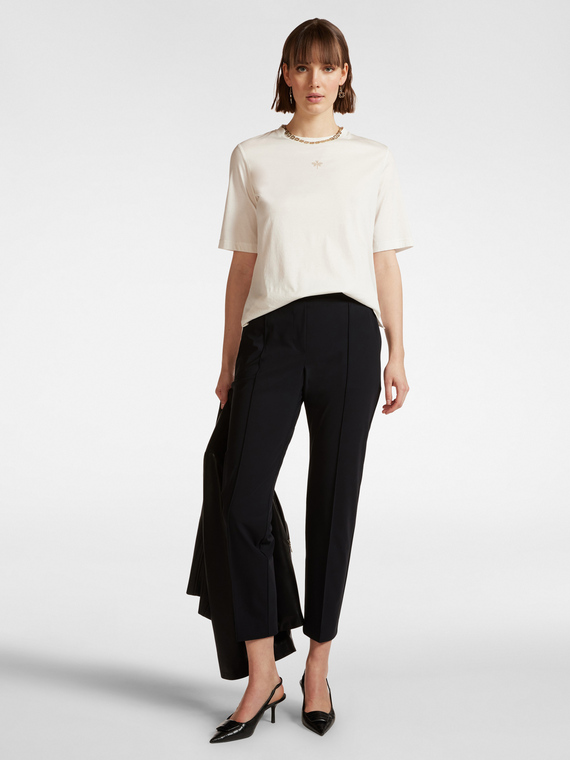 Pantaloni pull on gamba dritta
