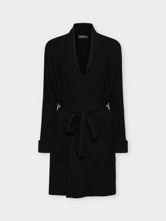 Cardigan lungo con fusciacca