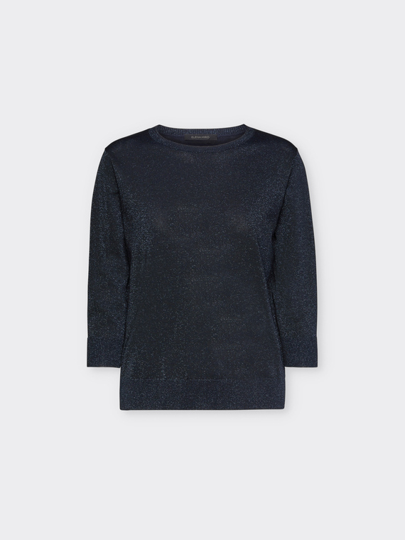 Maglia lurex con maniche a tre quarti