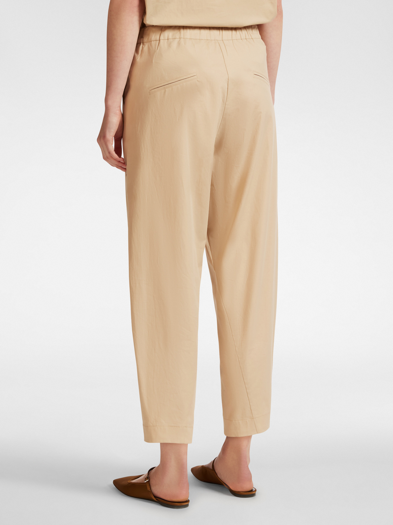 Pantaloni balloon in cotone stretch image number 1