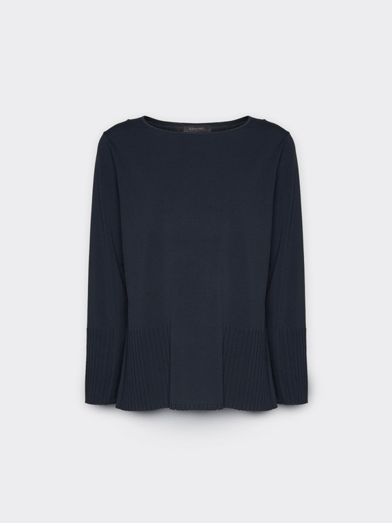 Maglia con dettagli a coste