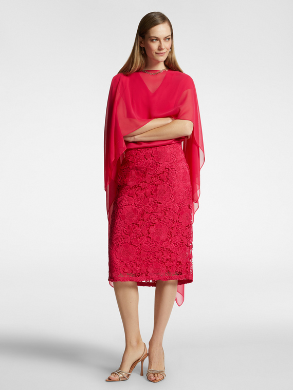 Stola ampia in georgette