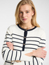 Cardigan girocollo a righe image number 3