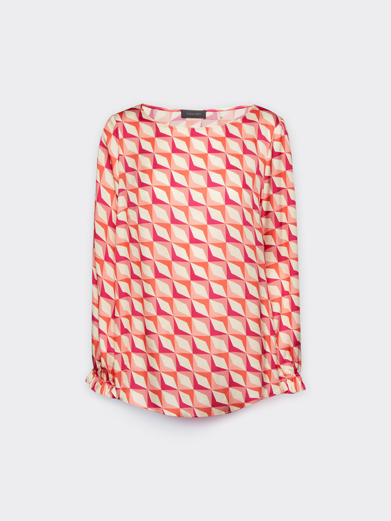 Blusa dalla stampa geometrica
