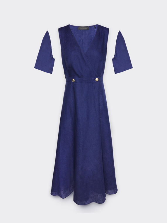 Wrap dress in lino