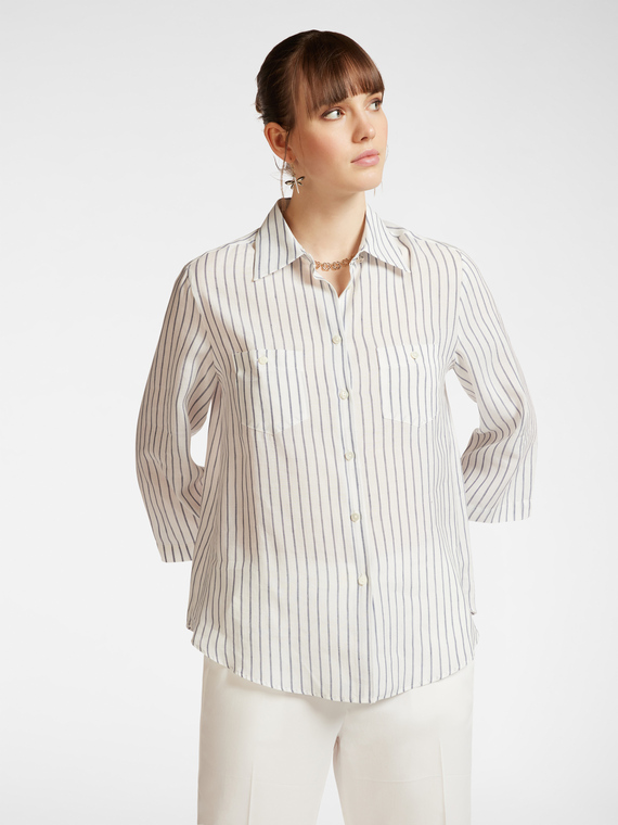 Camicia a righe con taschini